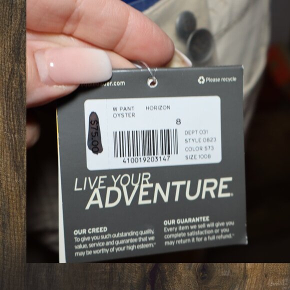 Eddie Bauer Active Travel/Hiking Pants & Capri, weather resistance, Tan Size 8 - Picture 5 of 6